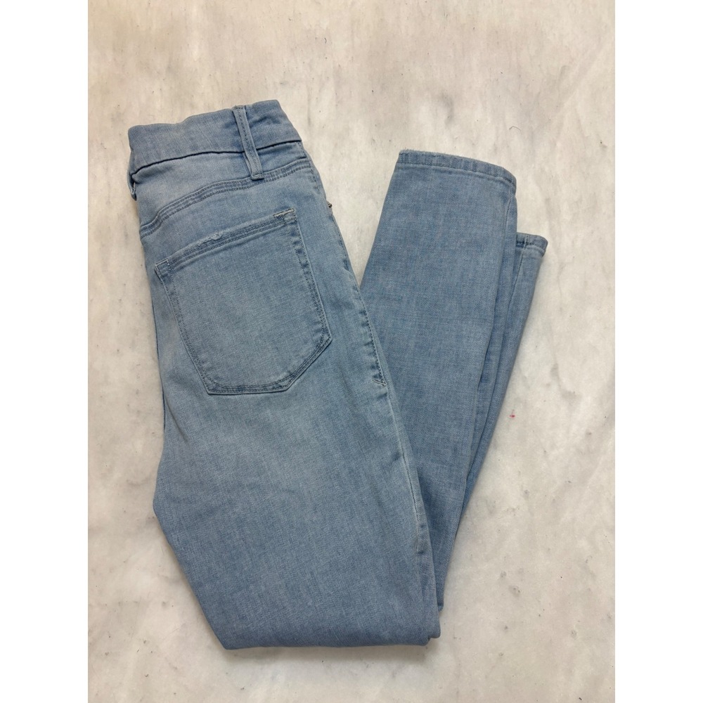 Good American Good Waist Skinny Distressed Jeans Light Wash GWC075T Size 4 27